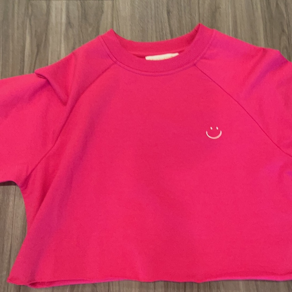 New! Spiritual Gangster Happy Izzy Crop Sweatshirt - Picture 2 of 4